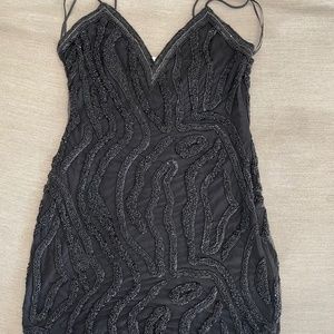 Retrofete Black Cece Mini Dress NWT